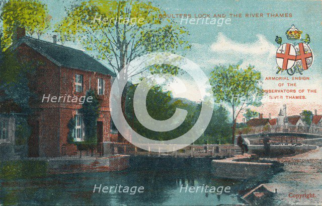 'Boulters Lock and the River Thames', c1910. Artist: Unknown.