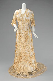 Wedding dress, Irish, ca. 1870. Creator: Unknown.