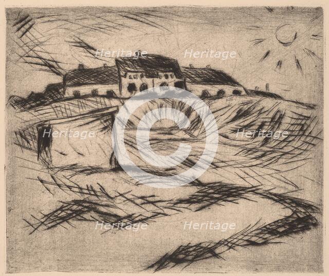 Barracks (Kaserne), 1916. Creator: Walter Gramatté.