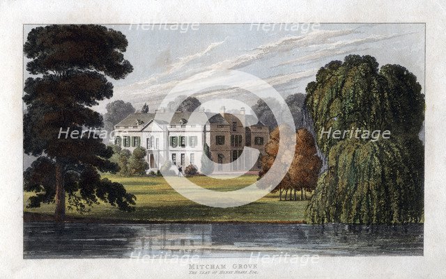 Mitcham Grove, Surrey, the seat of Henry Hoare, c1827. Artist: Unknown