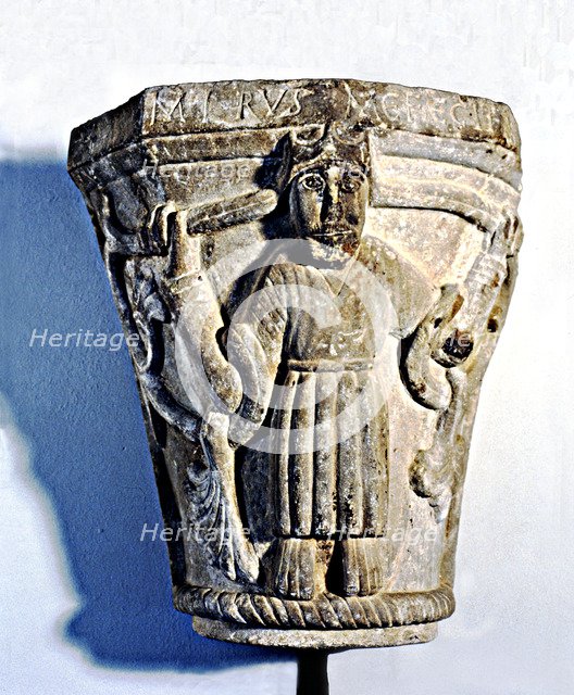 Capital from the crypt of the church of San Pedro de Madrona.
