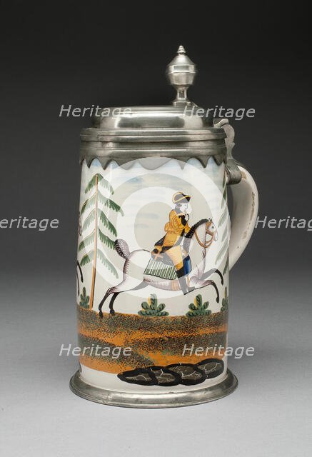 Tankard, Germany, c. 1770. Creator: Period of Johann Georg Weiss Jr.