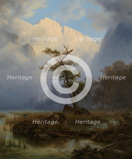 Autum Morning by Konigssee, 1835. Creator: Thomas Fearnley.