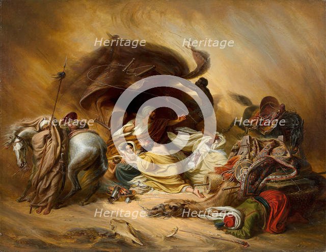 The Samum in the Desert, after 1844. Creator: Kretzschmer, Johann Hermann (1811-1890).
