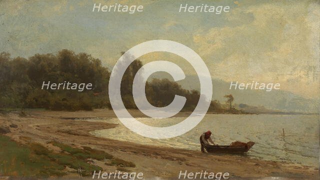 Landscape at Mjosa, 1877. Creator: Otto Sinding.