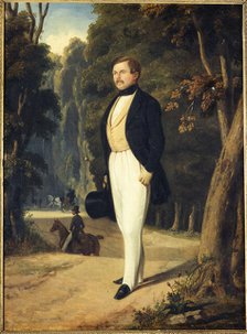 Portrait of Augustin Grisier (1791-1865), fencing master, c1840. Creator: Alfred Dedreux.
