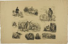 Sheet of Sketches, 1829. Creator: Auguste Raffet.