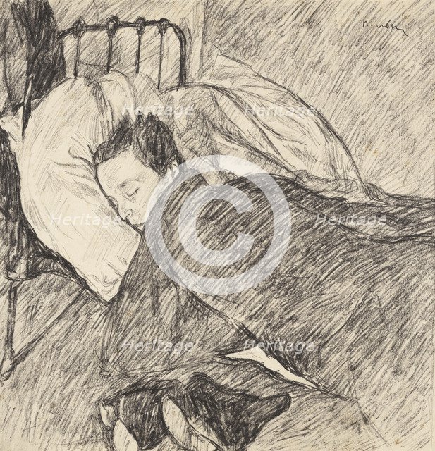 Osip Mandelstam sleeping.