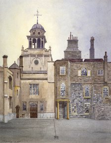 View of the north side of Chapel Tower, Charterhouse, London, 1885.     Artist: John Crowther