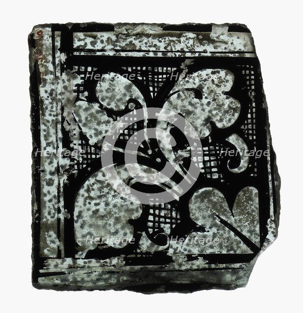 Glass Fragment, French, 13th century. Creator: Unknown.