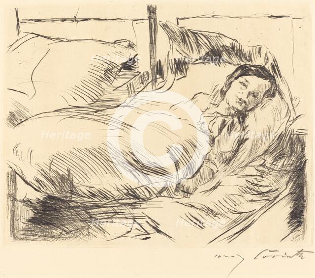 Das Kranke Kind (The Sick Child), 1918. Creator: Lovis Corinth.