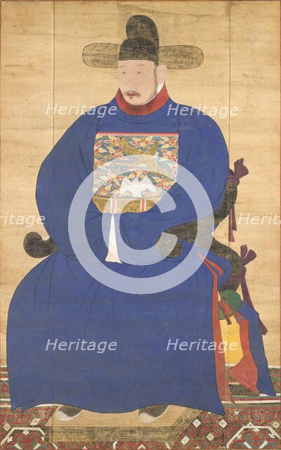 Portrait of a Scholar-Official in Blue Robe (image 1 of 4), 18th century. Creator: Anon.