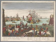 View of the harbour in Malta, 1742-1801. Creator: Anon.