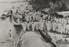 Philippine Revolution (1896-1898): farewell to the Tagalog leaders, Sual (Luzón Island), 1898.  Creator: Enrique Laporta Valor.