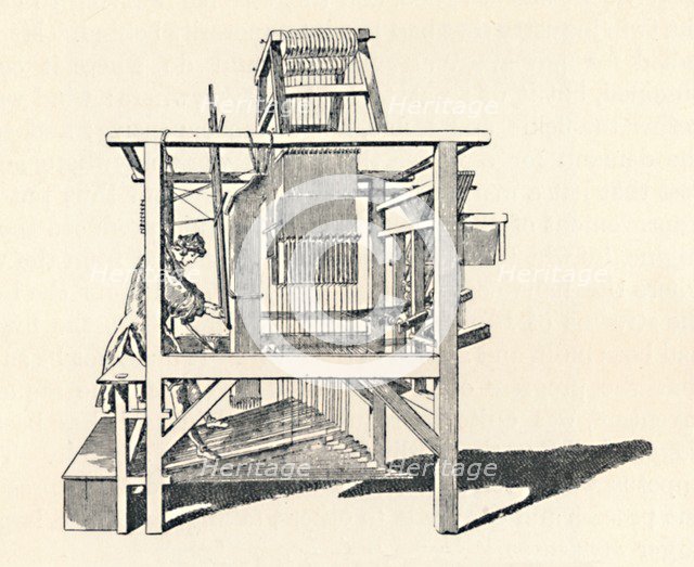 'Ribbon Weaver at His Loom', 1747, (1904). Artist: Unknown.