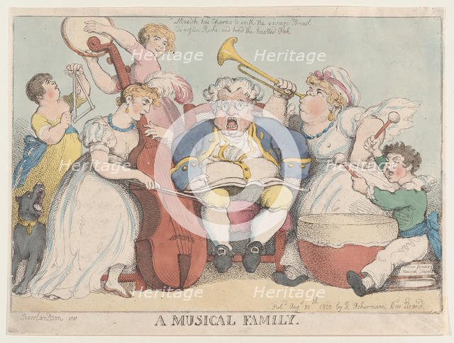 A Musical Family, August 30, 1802., August 30, 1802. Creator: Thomas Rowlandson.