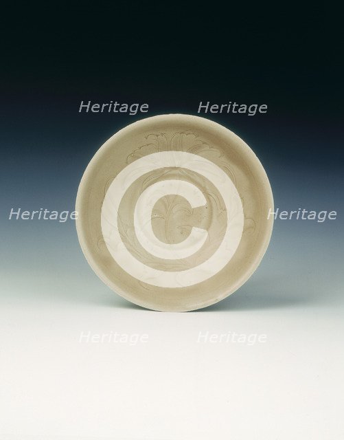 Qingbai bowl with lily spray, Song dynasty, China, late 11th-early 12th century. Artist: Unknown