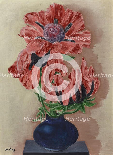 Poppies (Les pavots), 1937. Creator: Kisling, Moïse (1891-1953).