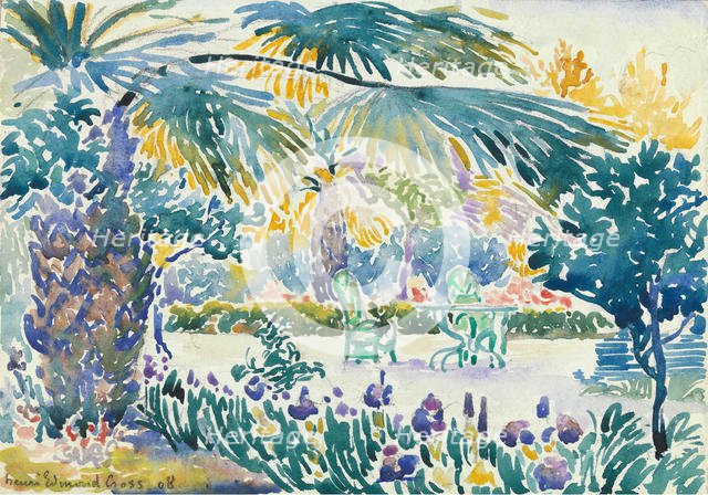 Garden of the Painter at Saint Clair, 1908. Creator: Henri-Edmond Cross.