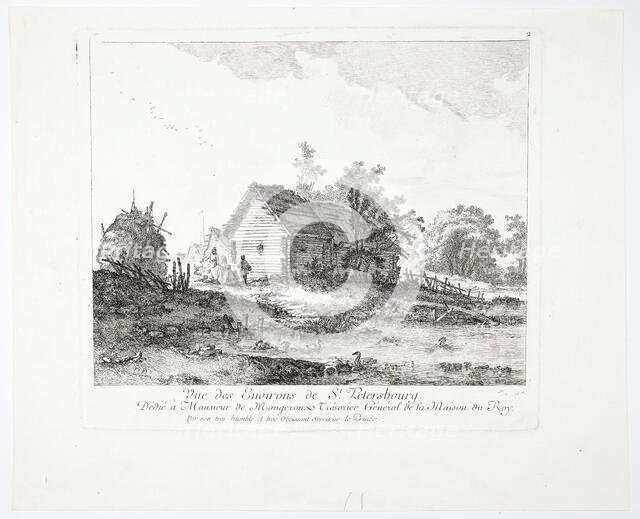 View near St. Petersburg, n.d. Creator: Jean Baptiste Le Prince.