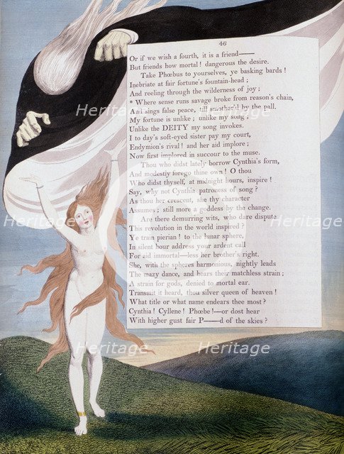 Page 46 from the 'Nights' of Edward Young's Night Thoughts, c1797. Artist: William Blake