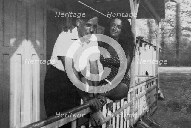 Sergey Efron with daughter Ariadne, 1930s.