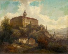 Landscape with castle, c1850. Creator: Johann Wilhelm Jankowski.