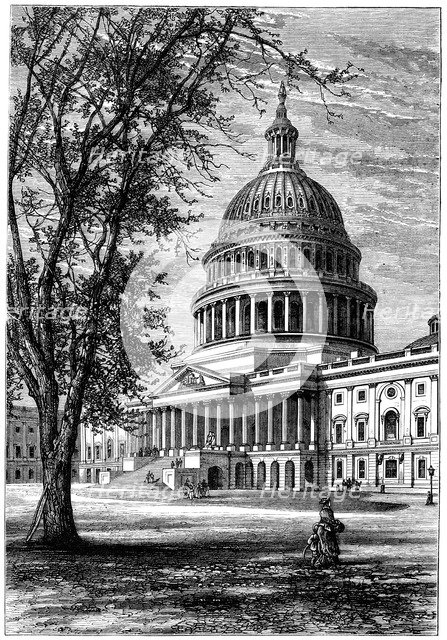View of the Capitol, Washington DC, USA, c1880. Artist: Unknown