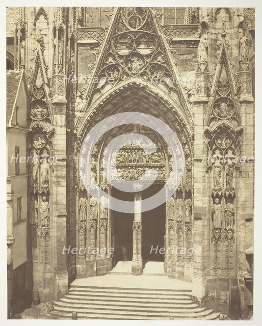Rouen Cathedral, 1858. Creators: Bisson Frères, Louis-Auguste Bisson, Auguste-Rosalie Bisson.
