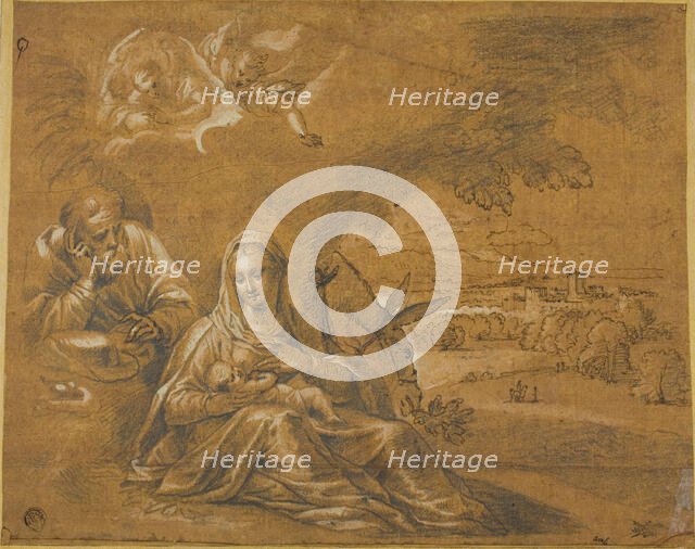Rest on Flight into Egypt, n.d. Creator: Guido Reni.