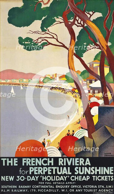 The French Riviera for Perpetual Sunshine, 1930. Creator: Broders, Roger (1883-1953).
