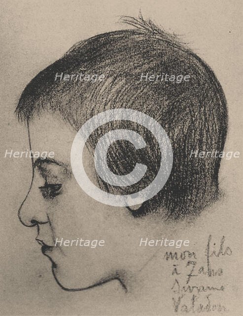 Portrait of Maurice Utrillo at the age of 7. (Photo reproduction by Gustave Coquiot, 1925), 1890. Creator: Valadon, Suzanne (1865-1938).