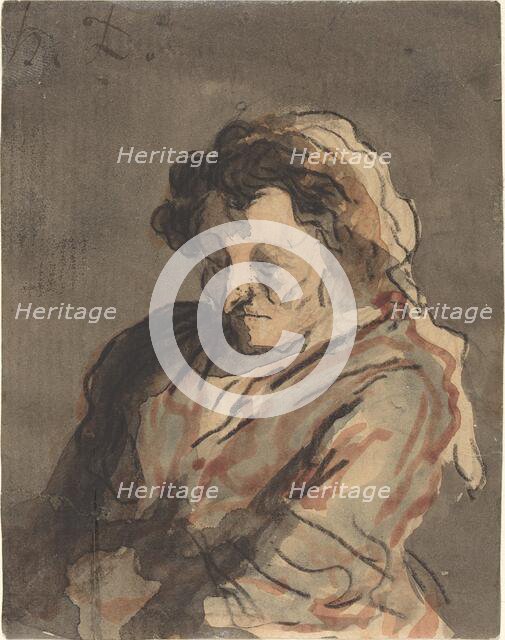 Old Woman Seated. Creator: Honore Daumier.