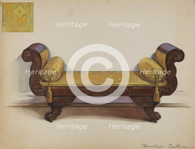 Settee, 1936. Creator: Charles Cullen.