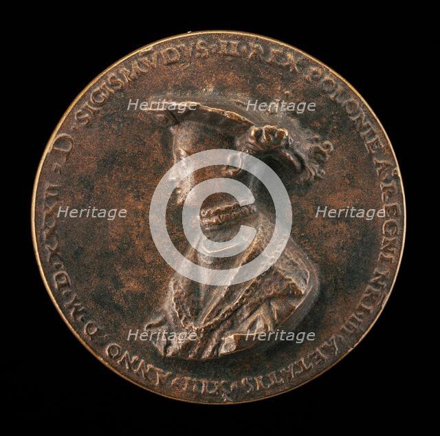 Sigismund Augustus, 1520-1572, Grand Duke of Lithuania 1522, King of Poland 1530 [obverse], 1532. Creator: Giovanni Maria Mosca.