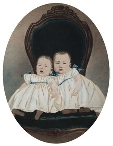 Twin Babies, c. 1870. Creator: Davis Brothers (American).