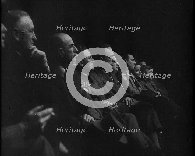 Spectators Watching a Wrestling Match, 1930s. Creator: British Pathe Ltd.