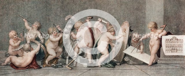 'The Fine Arts', 18th century (1910).Artist: Marino Bovi