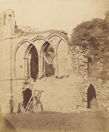 Easby Abbey. The Refectory, 1850s. Creator: Joseph Cundall.