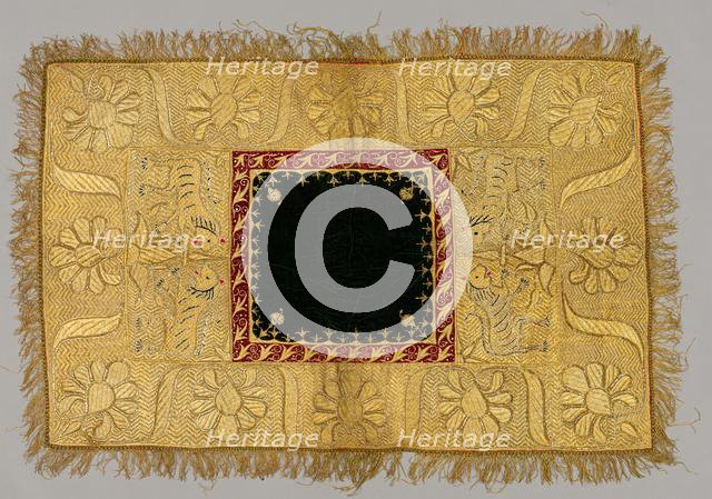 Embroidered Cover, 1800s. Creator: Unknown.