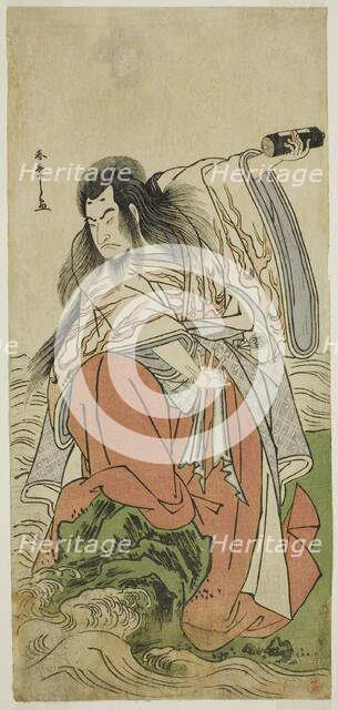 The Actor Onoe Matsusuke I as Retired Emperor Sutoku in the Play Kitekaeru Nishiki no..., c. 1780. Creator: Shunsho.