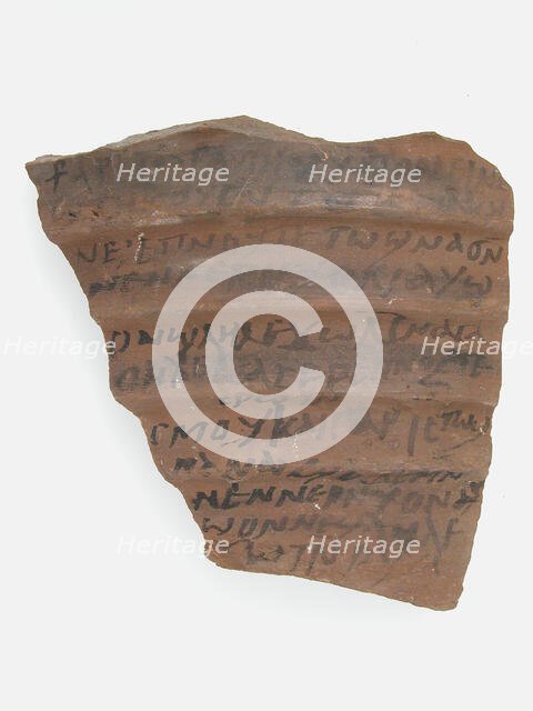 Ostrakon, Coptic, 7th century. Creator: Unknown.