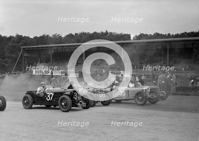 Race meeting at Donington Park, Leicestershire, 1936. Artist: Bill Brunell.
