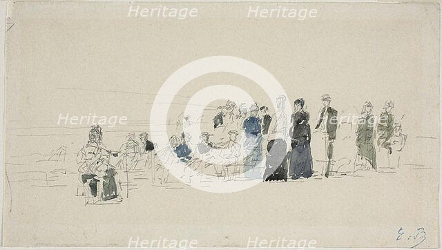 Petticoats on the Beach (recto); Breton Women on the Beach (verso), 1865/1870 (recto);1867/68(verso) Creator: Eugene Louis Boudin.