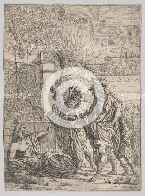 Alexander the Great meeting Diogenes, ca. 1580-1640. Creator: Anon.