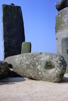 Detail of Stonehenge, 3000 BC - 2000 BC. Artist: Unknown