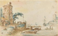 Scene with a Tower to the Left, c. 1620. Creator: Hendrick Avercamp.