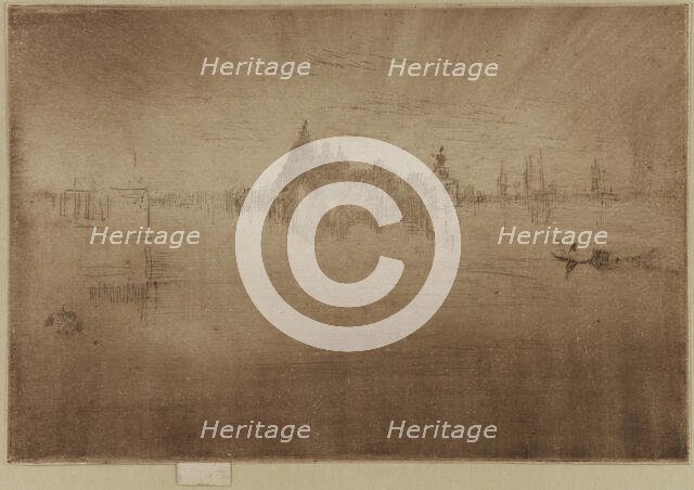 Nocturne: Salute, 1879-1880. Creator: James Abbott McNeill Whistler.