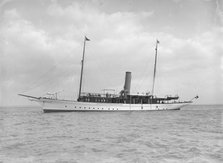 The steam yacht 'Sirocco II', 1911. Creator: Kirk & Sons of Cowes.