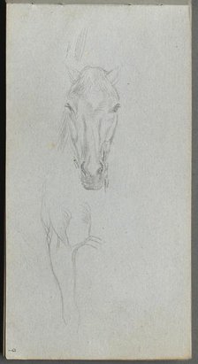 Sketchbook, page 09: Study of a Horse. Creator: Ernest Meissonier (French, 1815-1891).